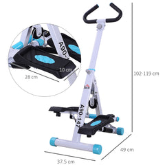 HOMCOM Stepper w/Handle Hand Grip Workout Fitness Machine For Fitness Aerobic Exercise Home Gym