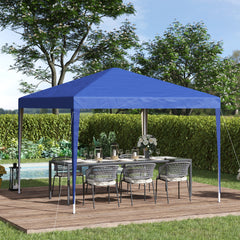 Outsunny 3 x 3M Garden Pop Up Gazebo Marquee Party Tent Wedding Canopy (Blue) + Carrying Bag