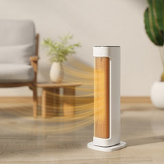 Kozy - 2000W Ceramic Electric Heater with 3 Heat Settings, Timer - White