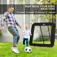 Kozy Football Training Net Target Goal, with Adjustable Angles - Black