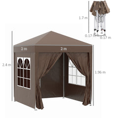 Outsunny Pop Up Gazebo Canopy, size (2 x 2m)