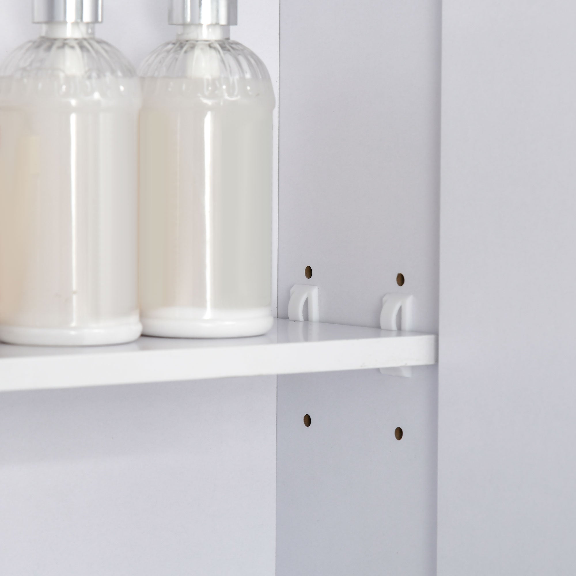 Kozy Bathroom Cabinet with Mirror, Wall Mounted Bathroom Mirror Cabinet with Adjustable Shelf, 2 Doors Storage Cupboard, White