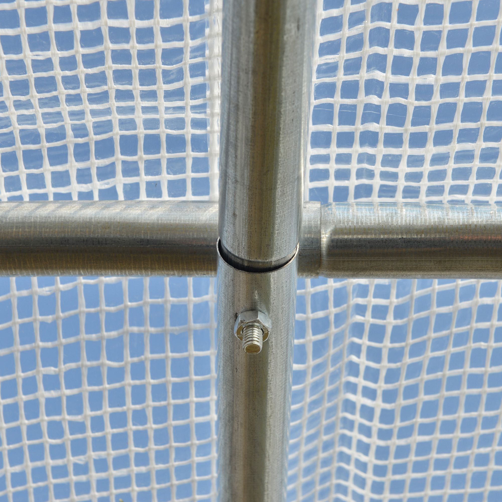 Kozy Walk-in Polytunnel Greenhouse Green House with Roll-up Sidewalls, UV-resistant PE Cover, 3 x 2 x 2m, White