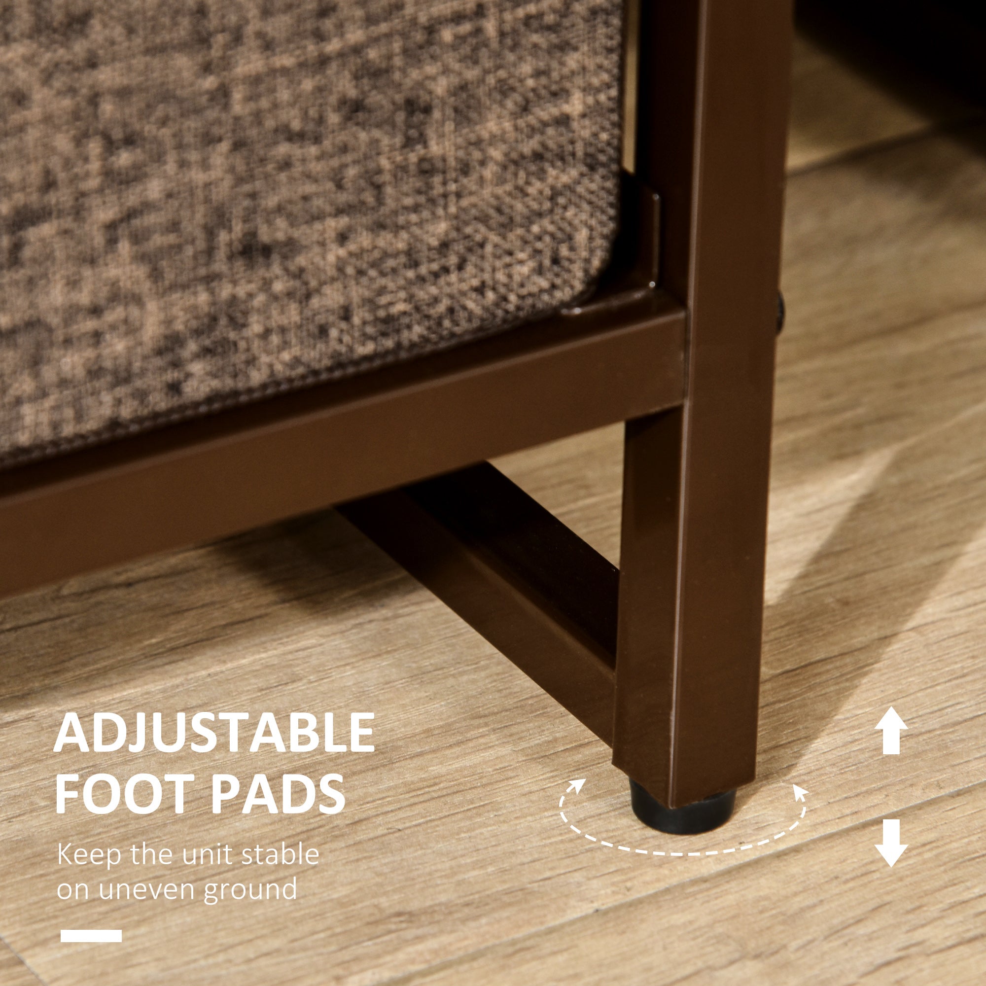 Kozy Chest of Drawers with 7 Foldable Drawers, 3-Tier Fabric Bedroom Dresser, Clothes Storage Unit for Bedroom, Living Room, Multi-Colored