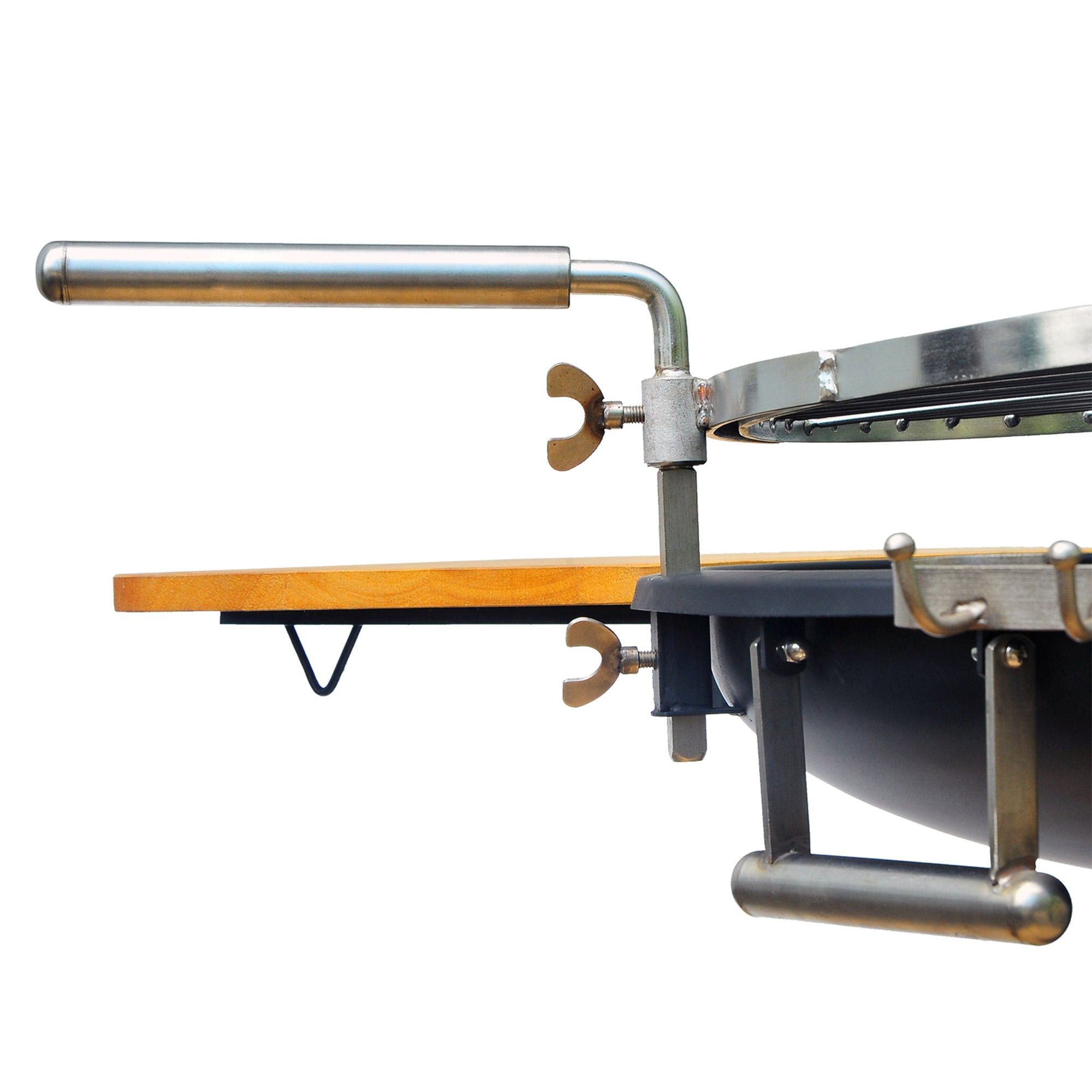 Outsunny Charcoal BBQ Outdoor Garden Adjustable Barbecue Double Grill Party Cooking Fire Pit with Cutting Board - Black | Aosom UK