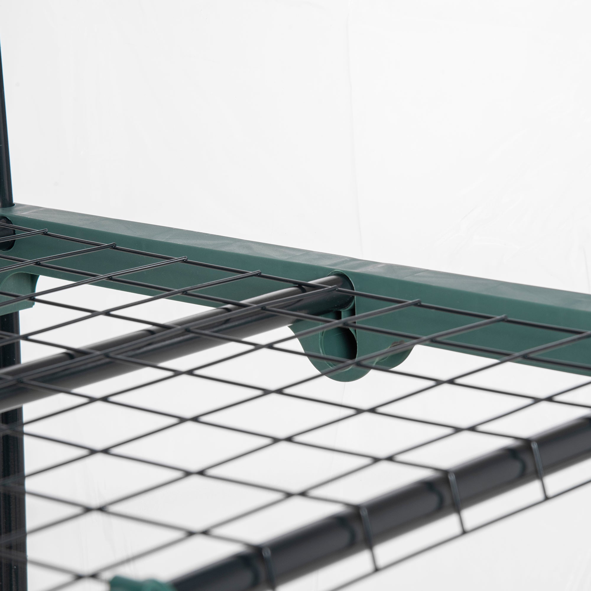 Kozy 5 Tier Mini Greenhouse, Small Walk-in Greenhouse with Reinforced Plastic Cover, Garden Grow House with Roll Up Door and Shelves, 69 x 49 x 193cm, Green