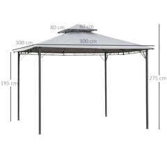 Outsunny Garden Gazebo with 2