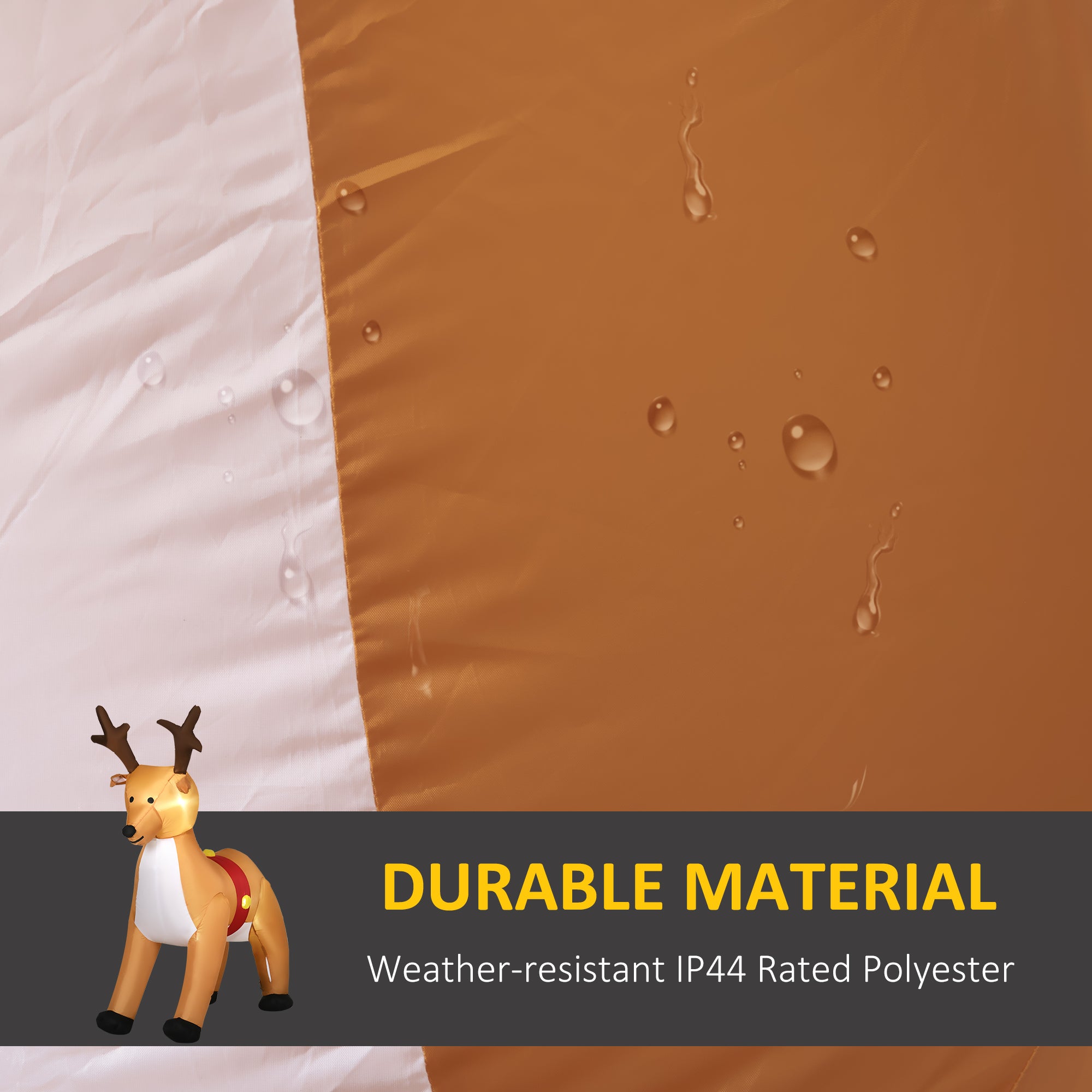 Kozy 6ft Christmas Inflatable Reindeer Decoration Xmas Indoor Outdoor Fun w/ Lights Accessories Holiday Blow Up Decor Animal