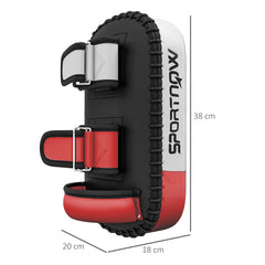 SPORTNOW Kick Shield for Martial Arts Training, Thick Padding, for Muay Thai, Karate, Taekwondo, Kickboxing, Black | Aosom UK