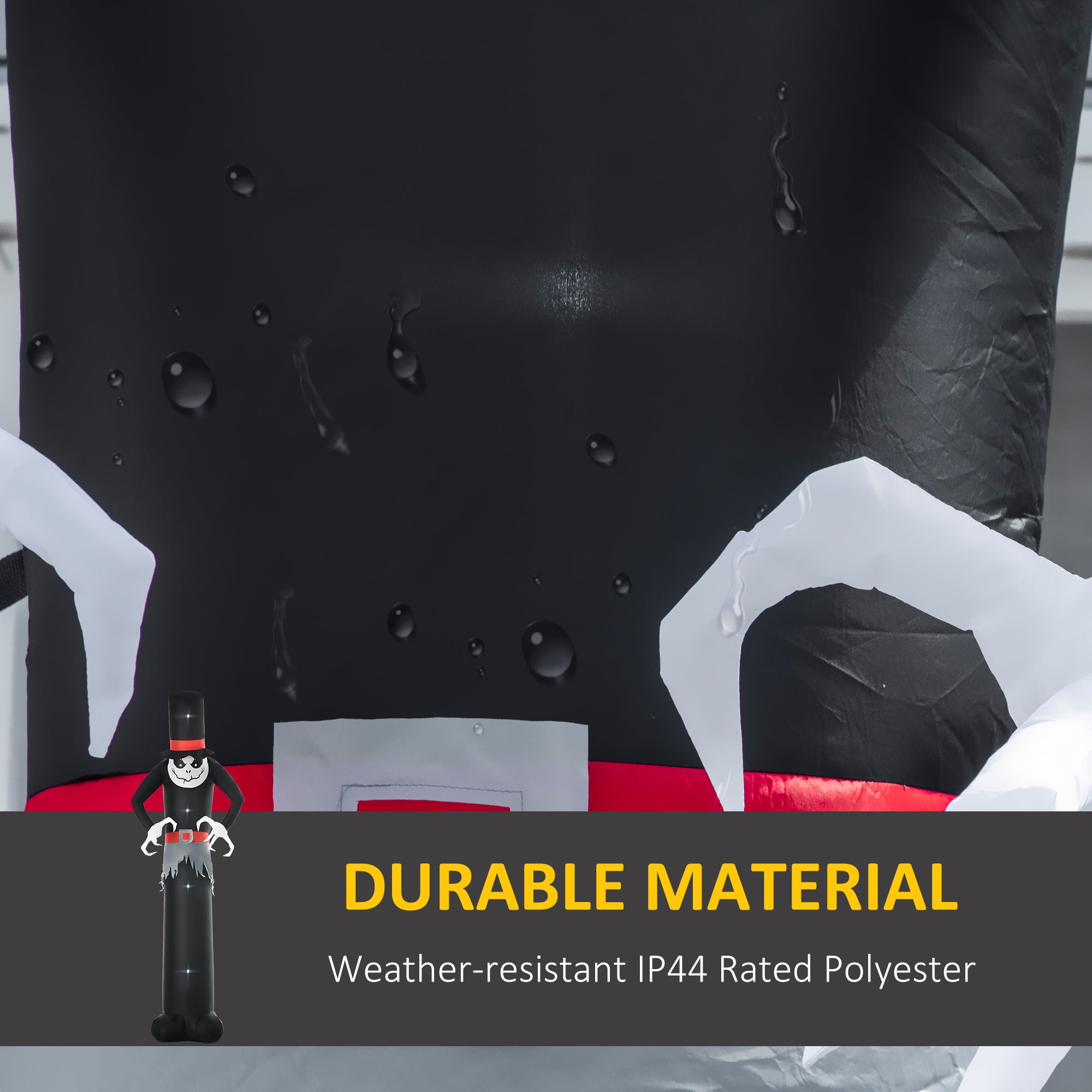 Kozy Giant 10ft Halloween Inflatables Tall Ghost with Hat, Build-in LEDs Blow Up Scary Outdoor Decorations, for Party Yard Garden Lawn Decoration