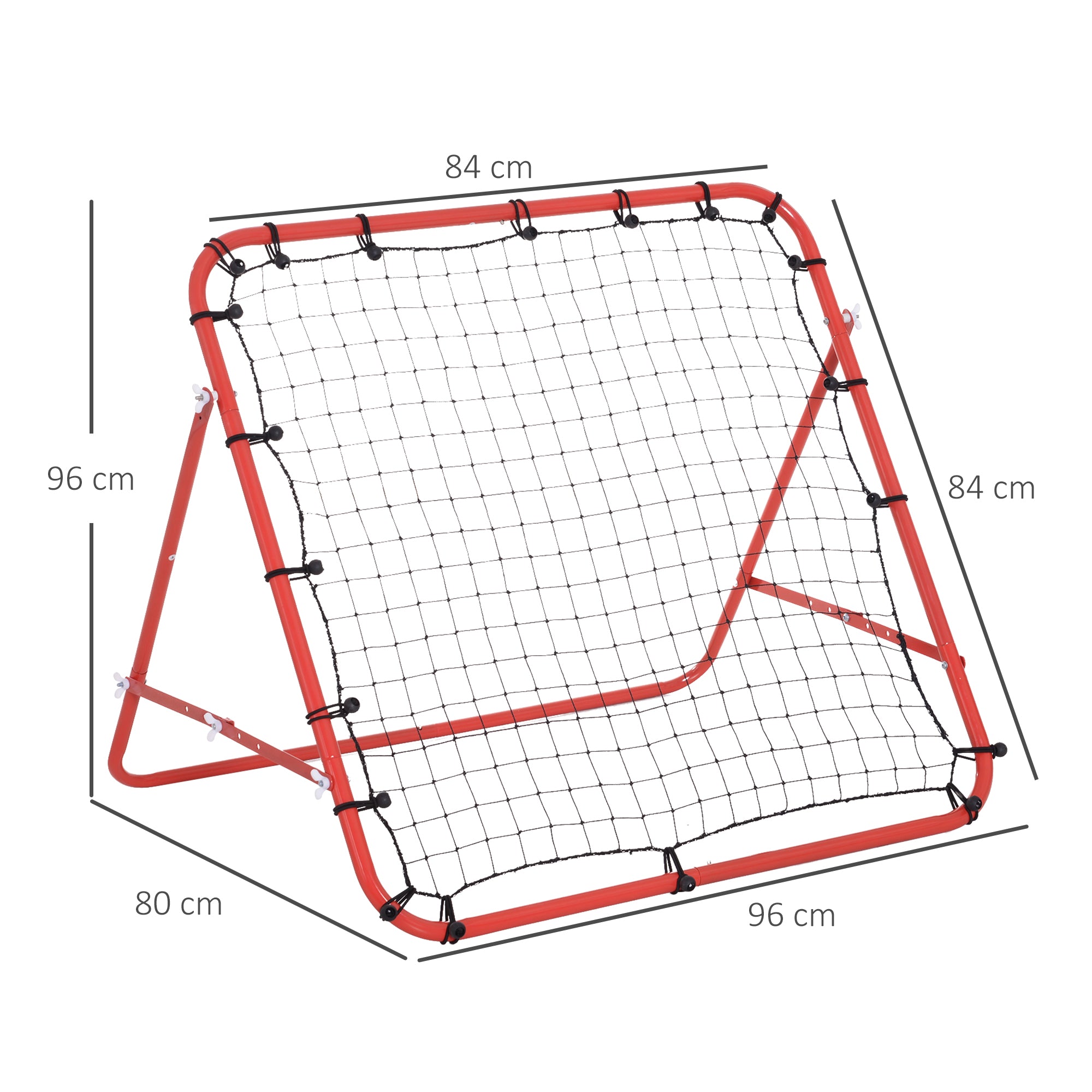 HOMCOM Rebounder Net W/PE Mesh Metal Tube, 96W x 80D x 96Hcm