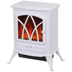 Kozy - 1kW-2kW Vintage Electric Fireplace Heater - White