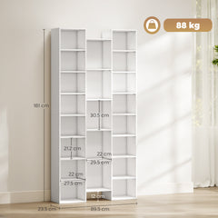 Kozy 21-Compartment Bookshelf - White