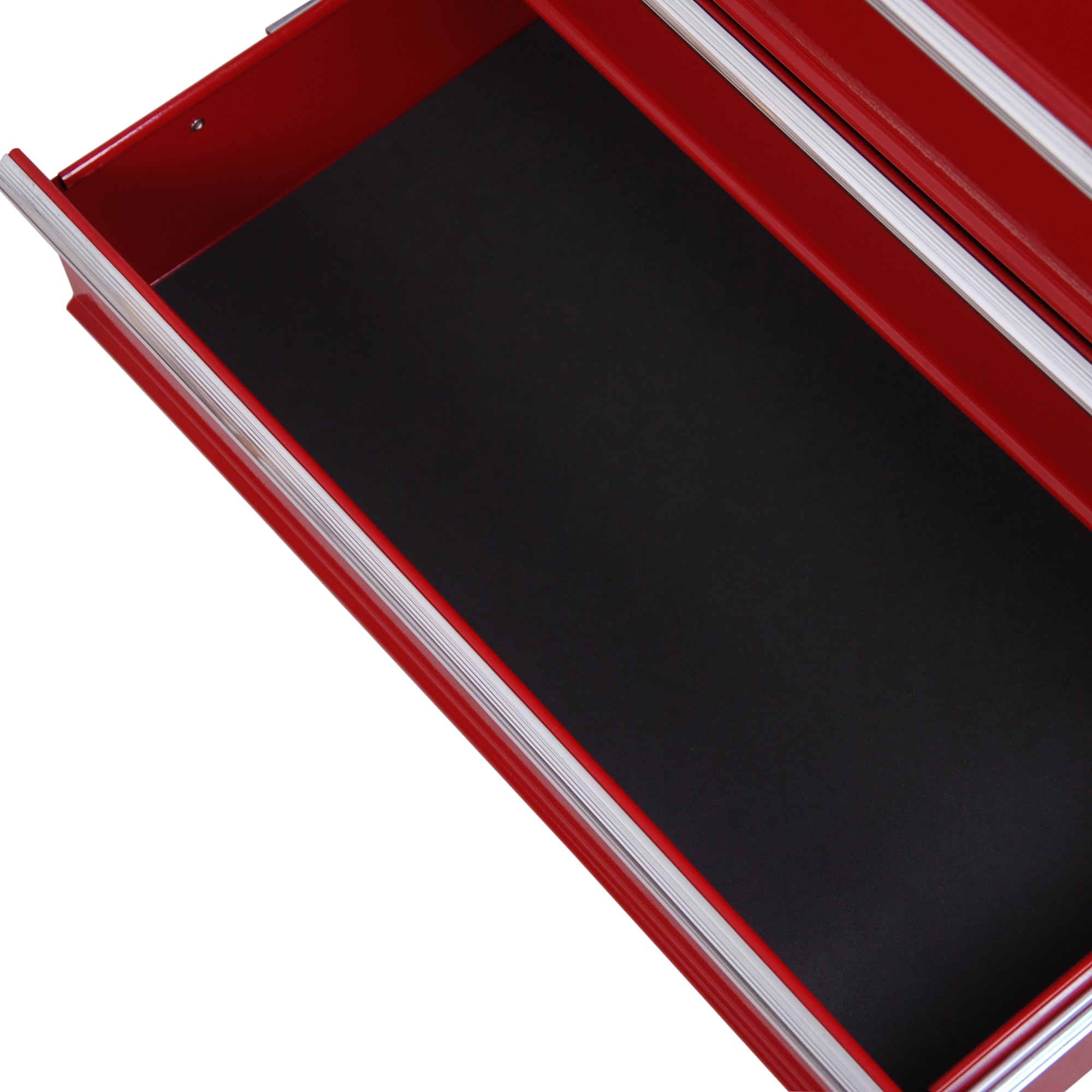 Kozy 5 Drawer Tool Box on Wheels, Lockable Steel Tool Cabinet with Side Handle, Red