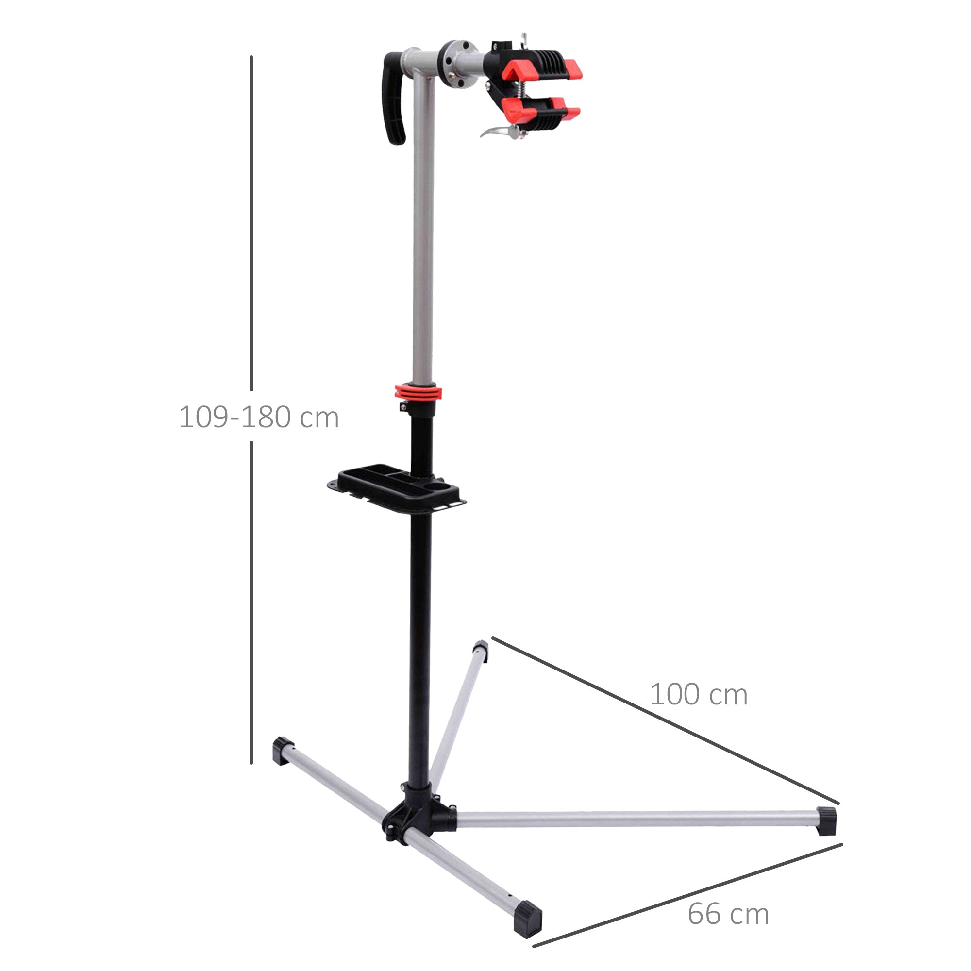 Kozy Bike Repair Stand Workstation, Bicycle Maintenance Workstand, Height Adjustable, with Tool Tray & 360° Rotating Adjustable Clamp for Home Mechanic Workshop