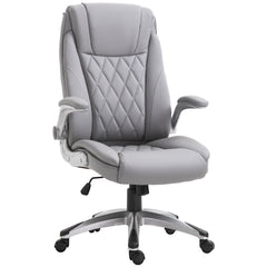 Kozy Faux Leather Executive Swivel Office Chair - Grey