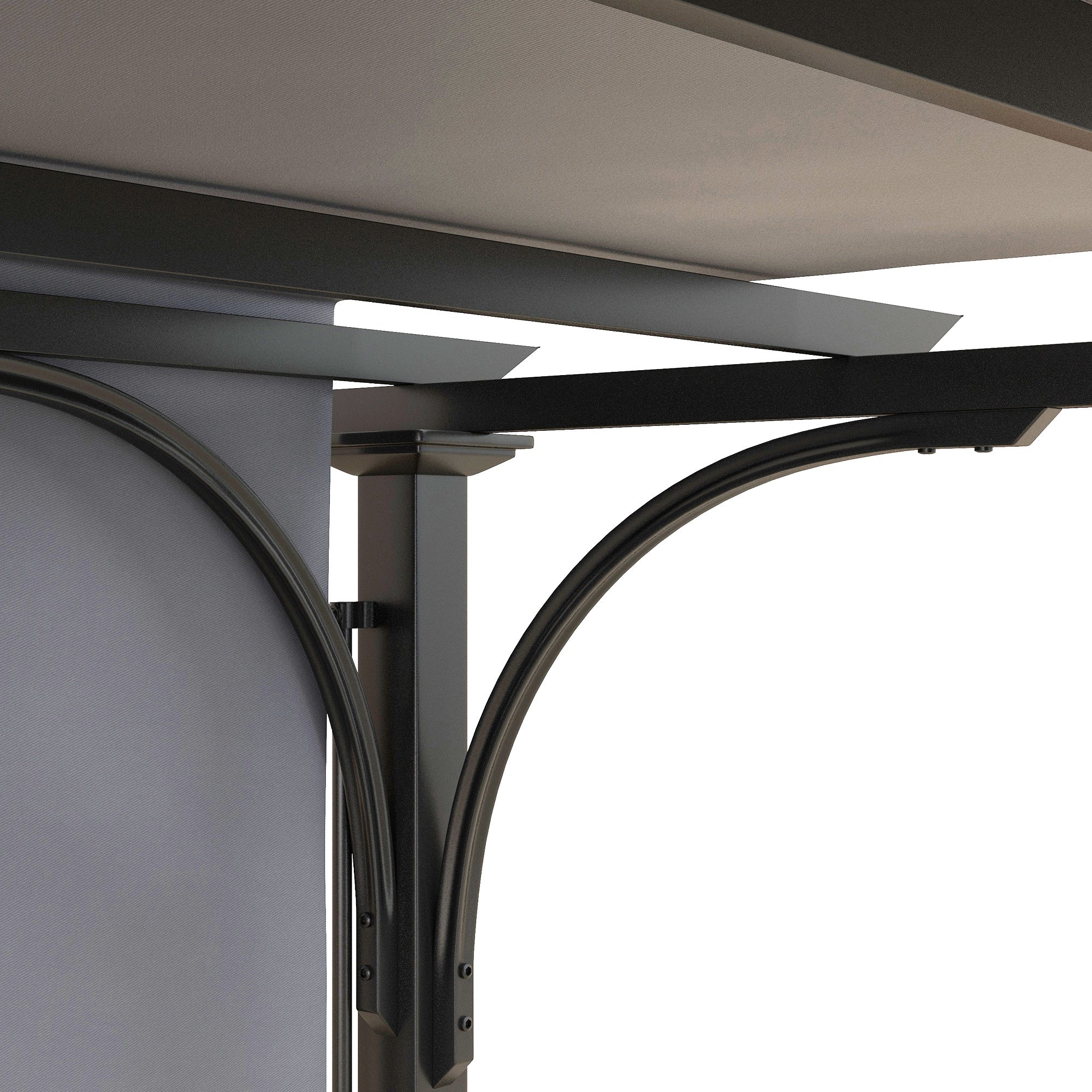 Kozy 3 x 3(m) Outdoor Pergola, Garden Pergola Gazebo with Adjustable Canopy, Grey