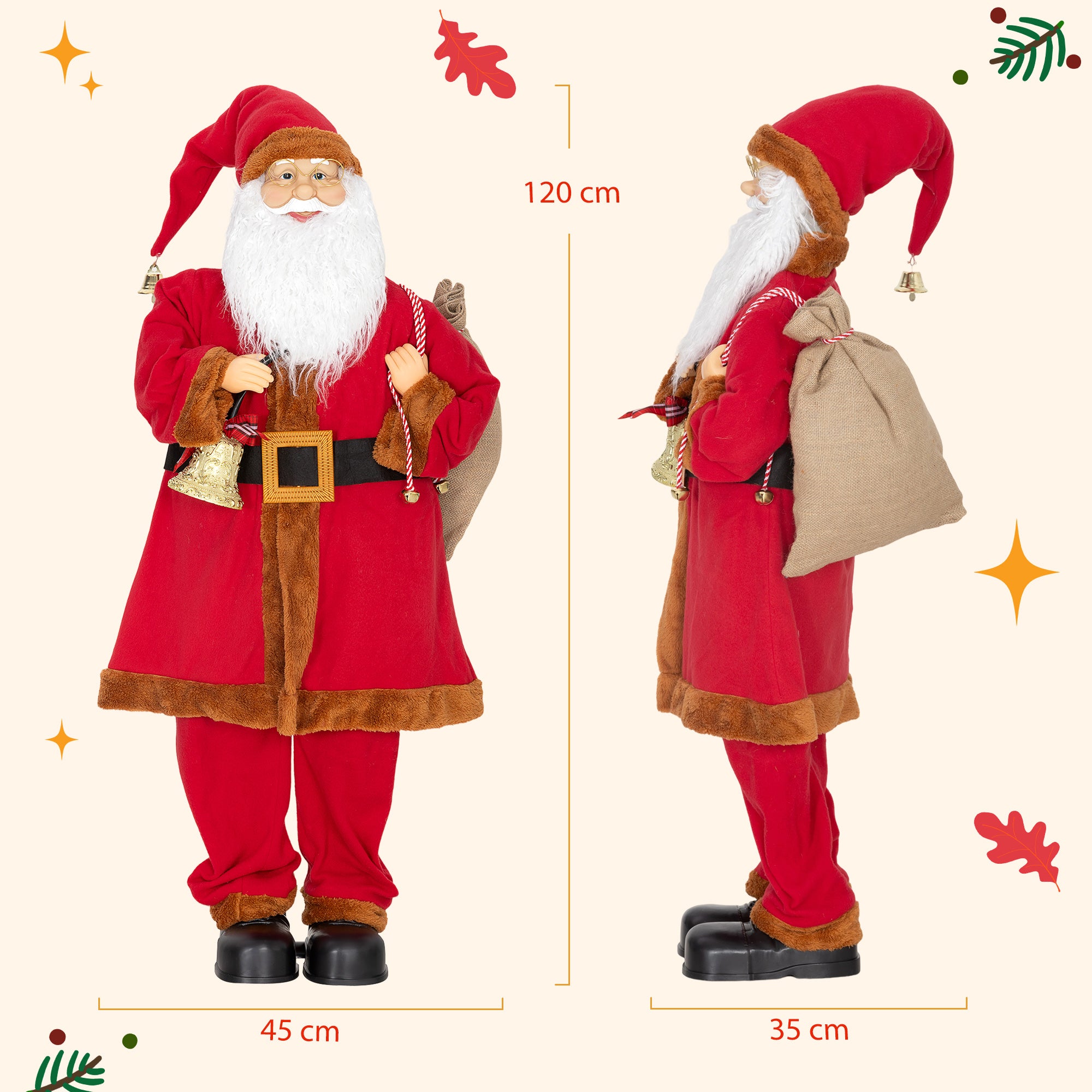 Kozy - Singing and Dancing Santa Claus with Bell and Sack