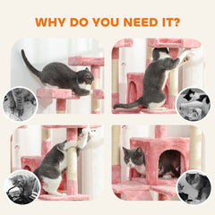 Kozy - 173cm Cat Tree Scratching House, Activity Play Centre, Pink