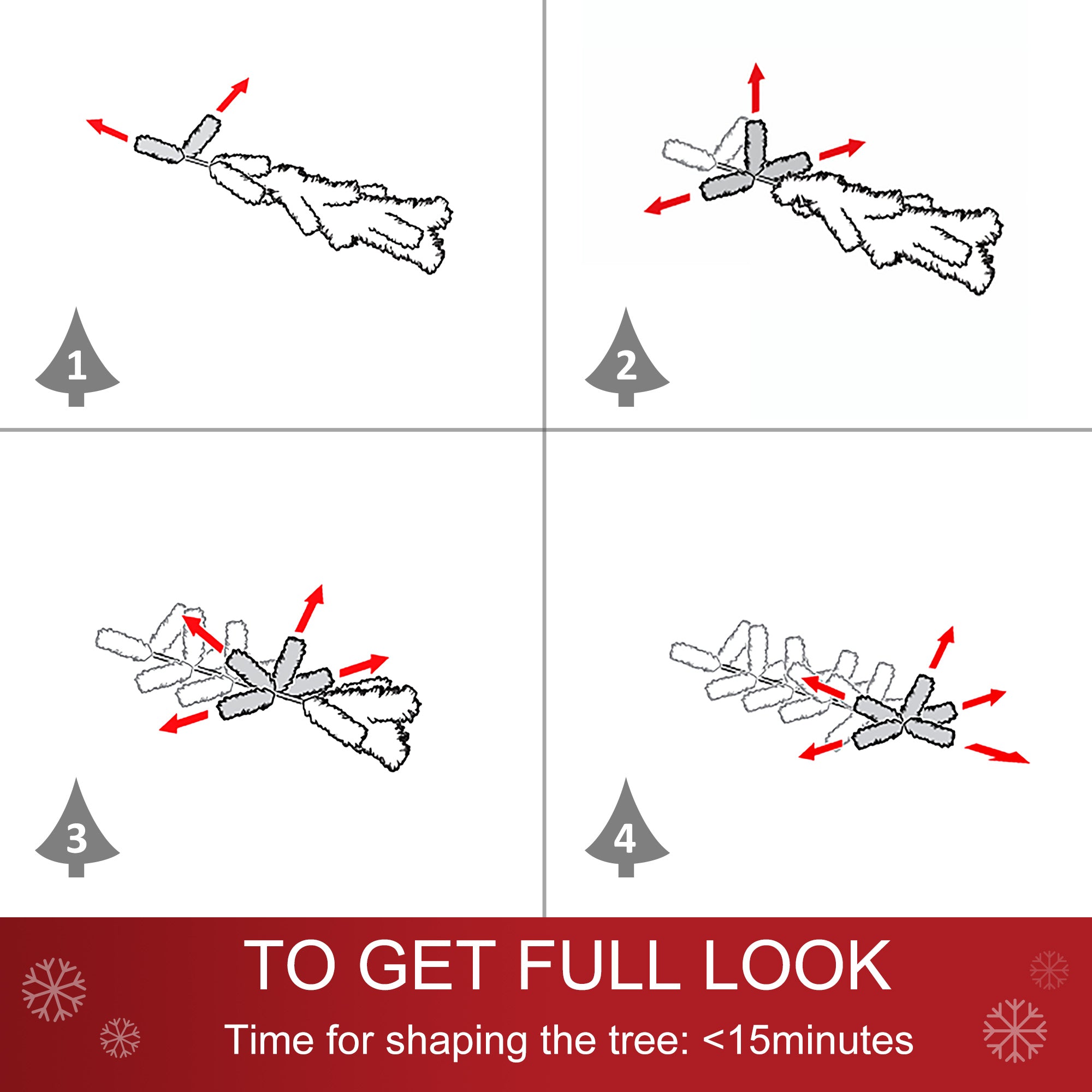 Kozy 2.5FT Prelit Artificial Tabletop Christmas Tree with Fibre Optics Holiday Home Xmas Decoration for Table and Desk, White