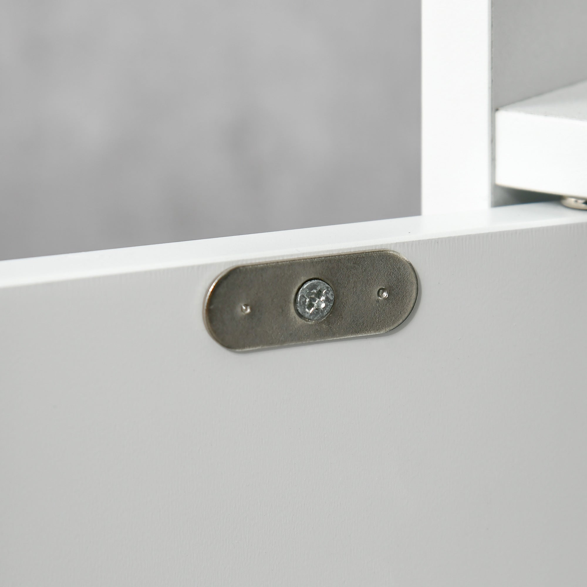 Kozy Modern Bathroom Storage Cabinet, Freestanding Tall Bathroom Cabinet with Open Shelves and 3 Cupboards with Door, for Bedroom Hallway, White