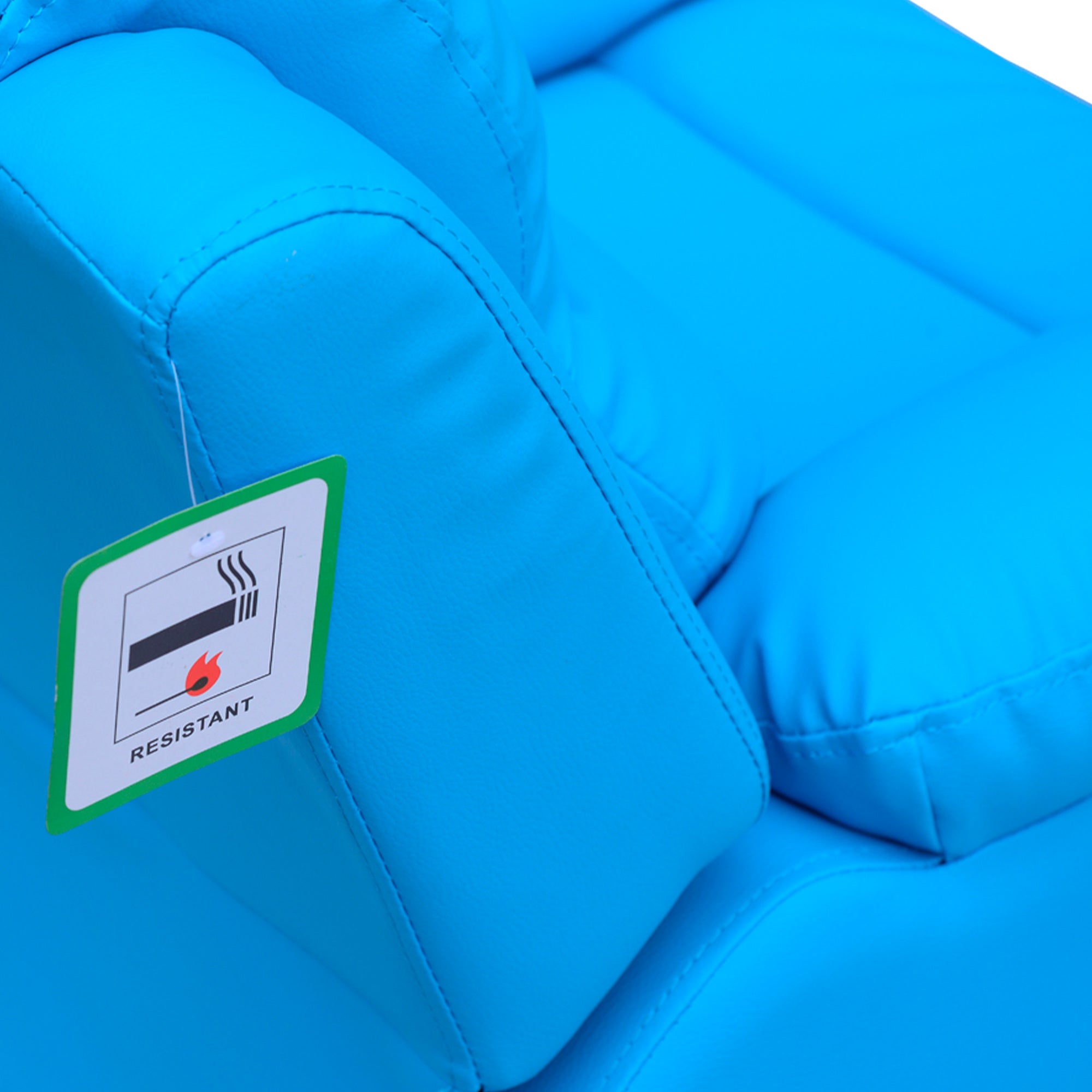Kozy Kids Children Recliner Lounger Armchair Games Chair Sofa Seat PU Leather Look w/ Storage Space on Arms (Blue)