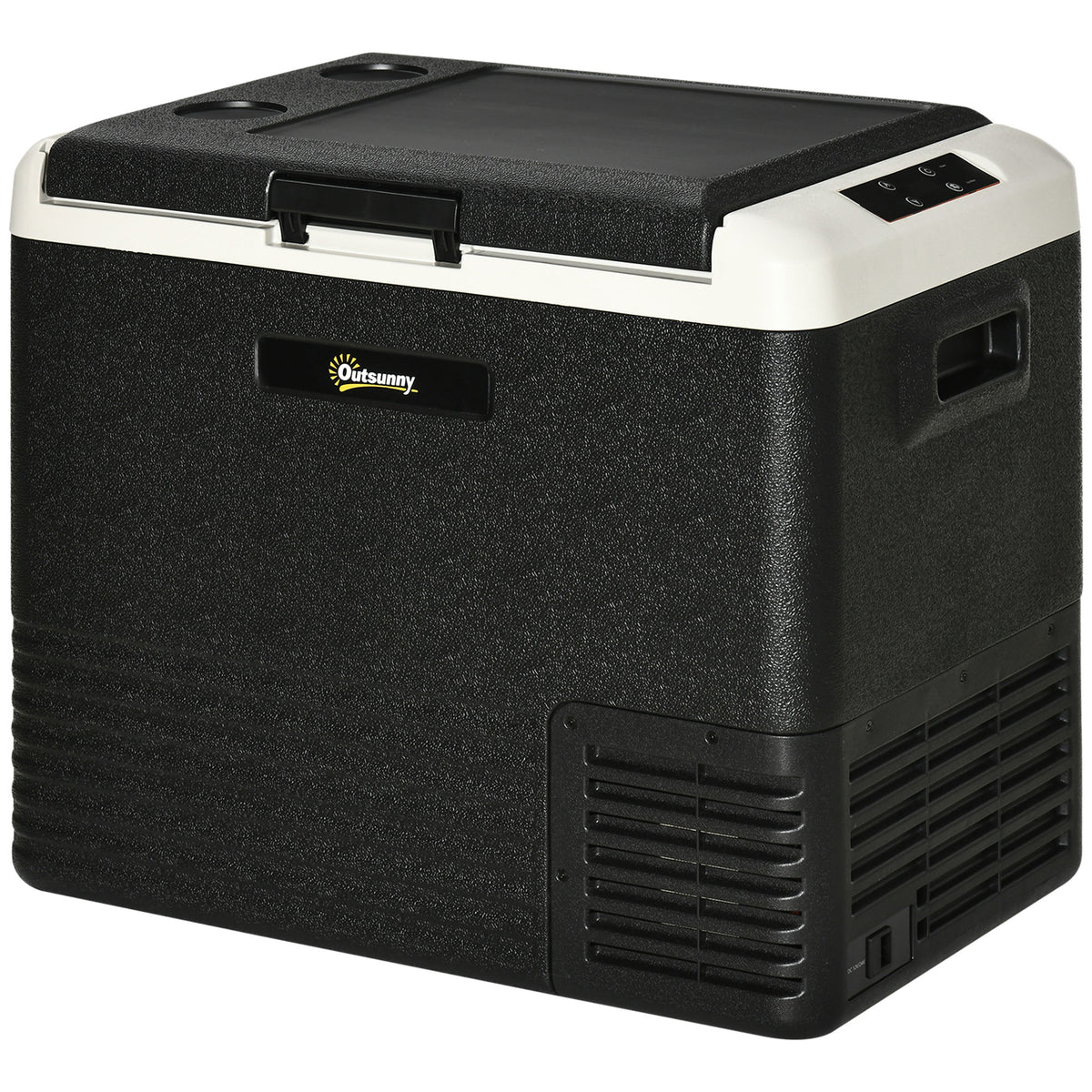 Kozy 50L Car Refrigerator, Portable Compressor Car Fridge Freezer, Electric Cooler Box with 12/24V DC and 110-240V AC for Camping, Driving, Picnic, Down to -20℃