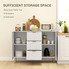 Kozy - 2-Door Sideboard with 3 Drawers and Adjustable Shelves - White