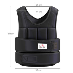 Kozy 10/15/20kg Weighted Vest, Adjustable Running Weight Vest with 38 Weight Bags for Men or Women Cardio Exercise, Black