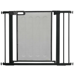 Kozy Pressure Fit Safety Gate, for Staircases, Hallways, Doorways w/ Extensions Kit, 75-103CM Adjustable Width - Black