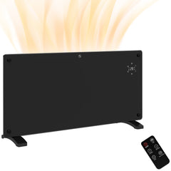 Kozy - Electric Heater Wifi Smart App, 2000W Glass Panel Heater Radiator, Freestanding or Wall Mounted Convector Space Heater with LED Display, 24Hr 7 Day Timer, Adjustable Thermostat, Remote Control