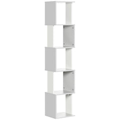 Kozy Modern 5-Tier Bookshelf, Freestanding Bookcase Storage Shelving for Living Room Home Office Study, Brown and Dark Grey