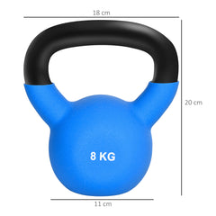 Kozy Soft Kettlebell, 8kg Kettle Bell with Non-Slip Handle for Home Gym Weight Lifting and Strength Training, Blue