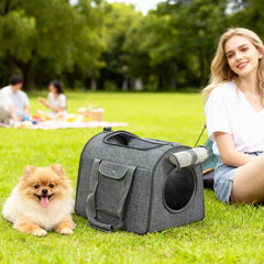 Kozy Soft Sided Cat Carrier Bag, Portable Foldable Pet Carrier with Shoulder Strap & Removable Mat for Small Pet Up to 10kg