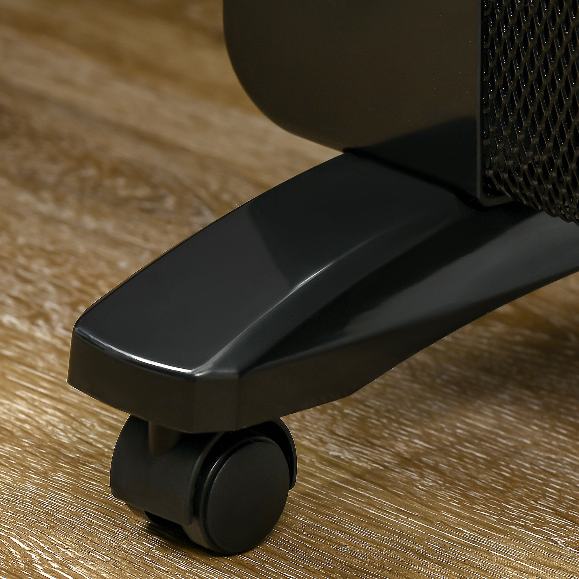 Kozy Mica Electric Space Heater, Portable Heater for Home with 2 Heat Settings, Living Room, Study, Garage, Adjustable Temperature 18-30°C, 1000W/2000W, Black