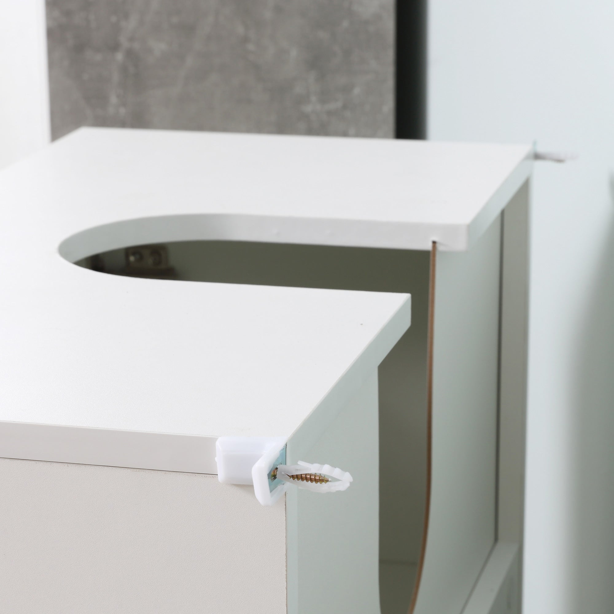 kleankin Pedestal Under Sink Cabinet: Bathroom Vanity Storage Cupboard with Adjustable Shelf, White Colour | Aosom UK