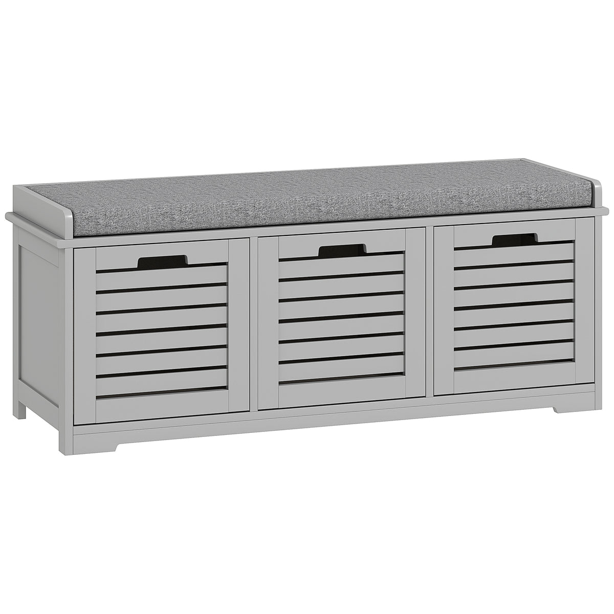Kozy - 3-Drawer Shoe Storage Bench - Grey