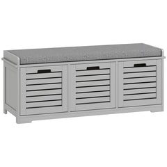 Kozy - 3-Drawer Shoe Storage Bench - Grey