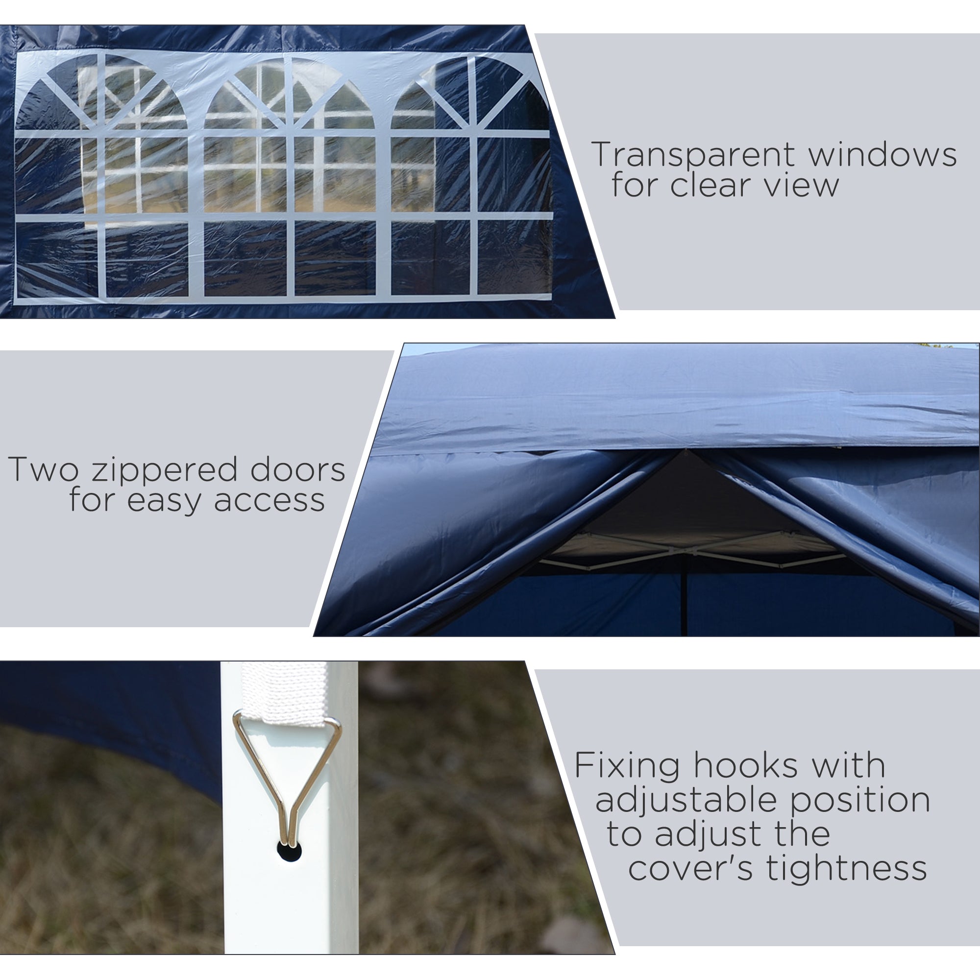 Outsunny Pop Up Gazebo Marquee, size (3m x 3m)