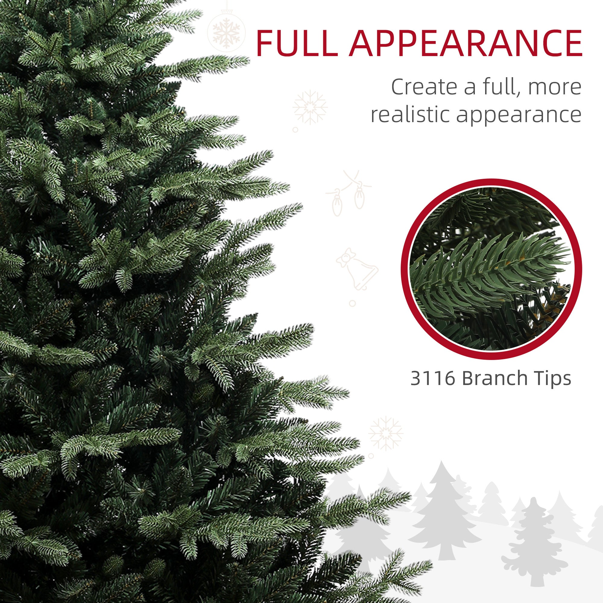 Kozy - 7ft Artificial Spruce Christmas Tree - Green