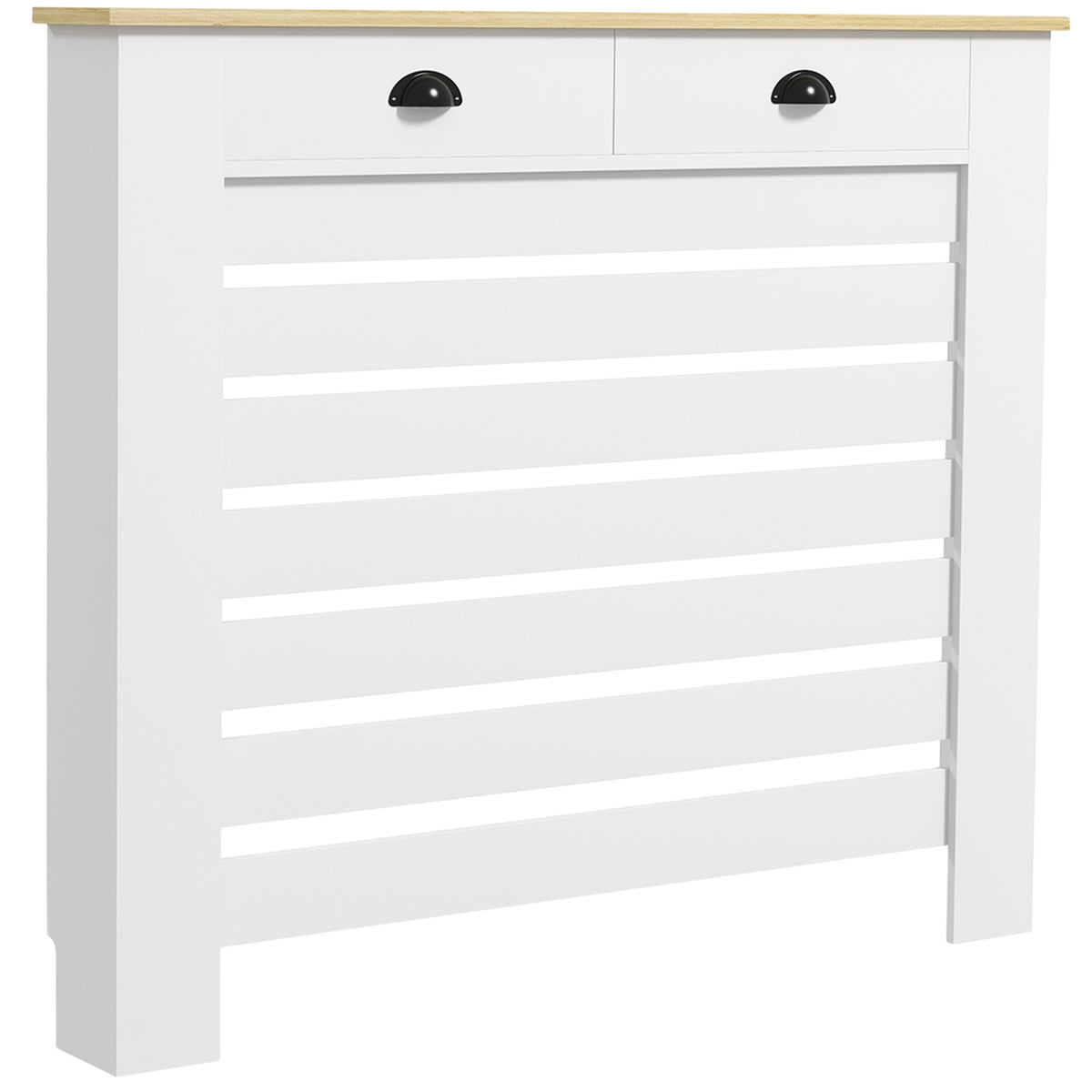 Kozy - 95.5H x 111Wcm Radiator Cover, with Drawer - White