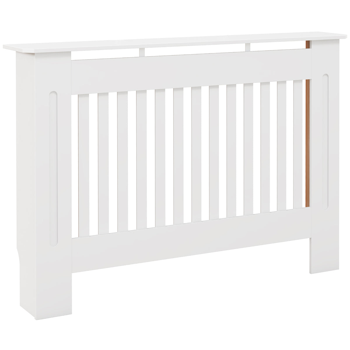 Kozy Slatted Radiator Cover Painted Cabinet MDF Lined Grill in White (112L x 19W x 81H cm)