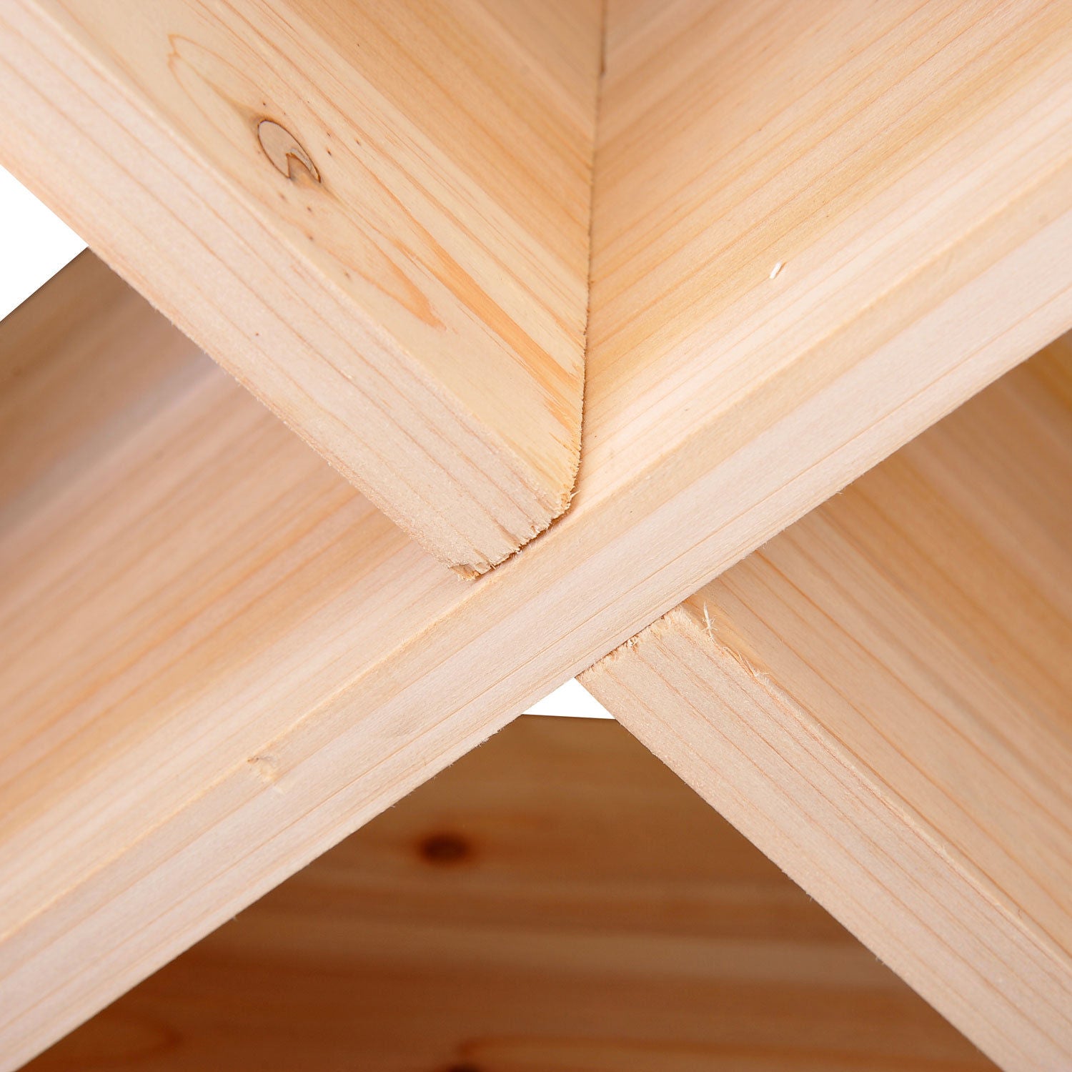 Kozy Wooden Wine Rack for 24 Bottle Square Tabletop Storage Holder Stand