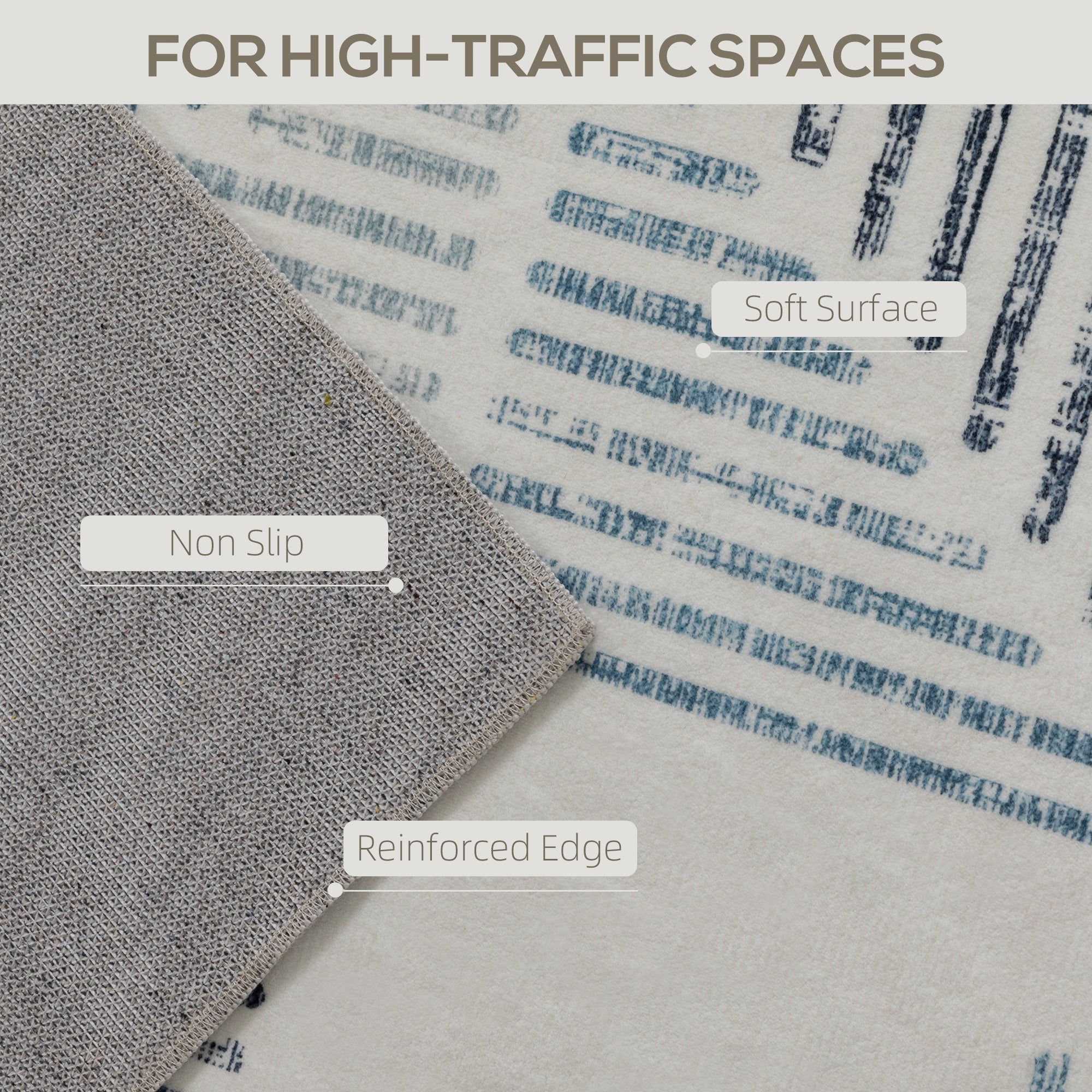 Kozy - Modern Area Rug, Geometric Pattern Non-Slip Washable Rug, Soft Floor Carpet for Living Room, Bedroom, Dining Room, Home Office, 170 x 120 cm, Multi-Coloured