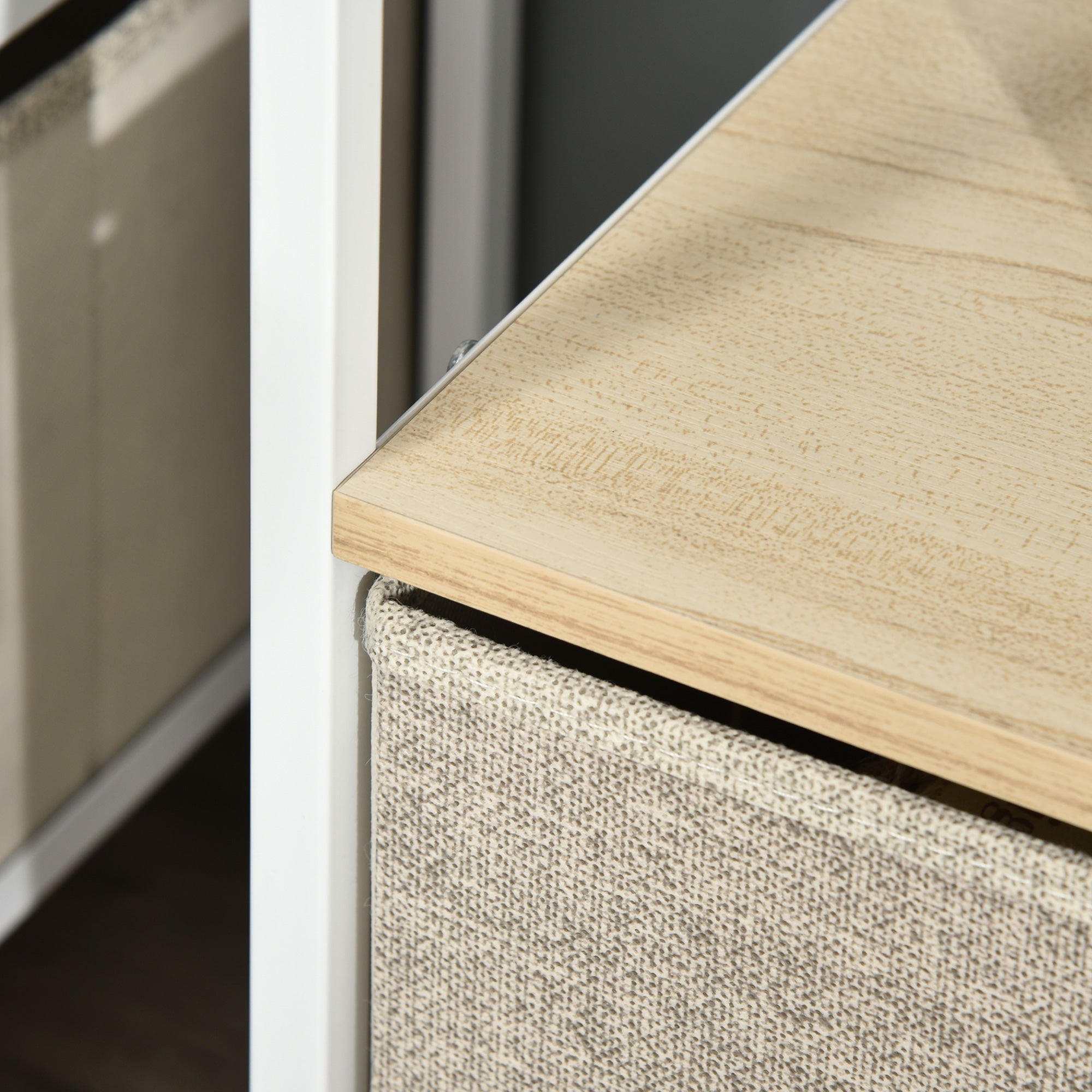 Kozy TV Stand Cabinet with 2 Foldable Drawers - Maple Colour