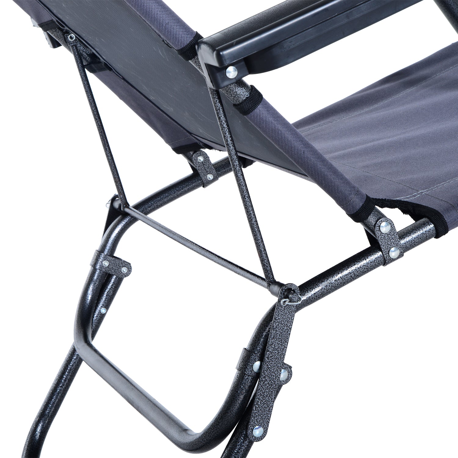 Kozy 2 in 1 Folding Sun Lounger Reclining Garden Chair with 2-Level Adjustable Backrest, Outdoor Zero Gravity Recliner Garden Chair with Head Pillow and Armrests, Grey