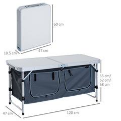 Outsunny Adjustable Aluminum Picnic Table