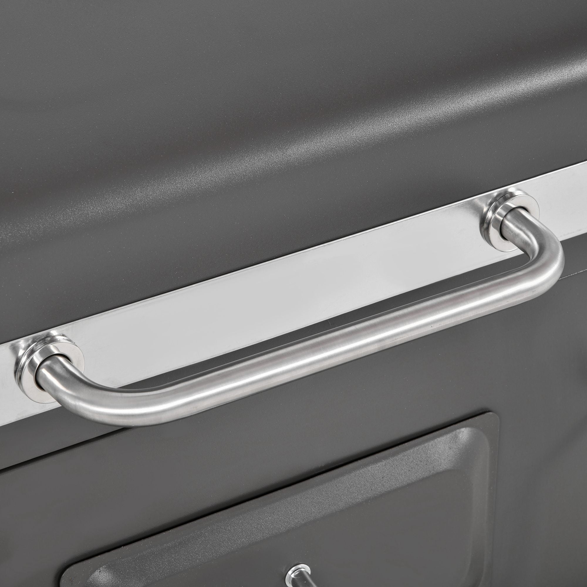 Kozy Charcoal Grill BBQ Trolley with Adjustable Charcoal Grate, Garden Metal Smoker Barbecue with Shelf, Side Table, Wheels, Built-in Thermometer, Bottle Opener