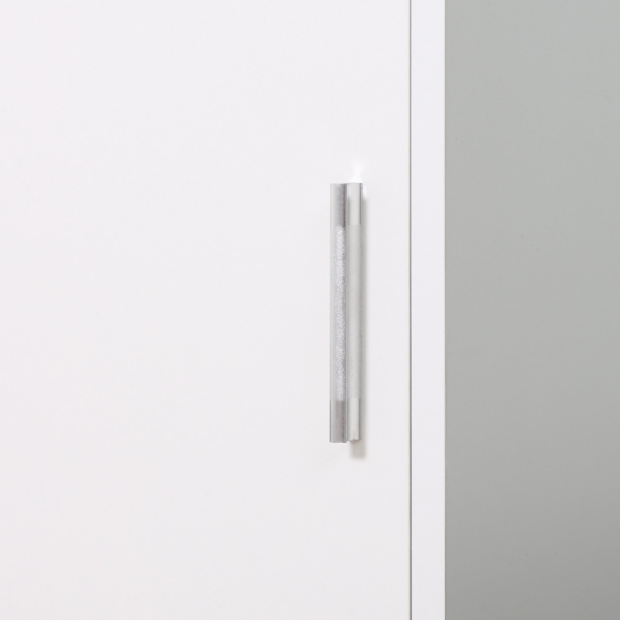 Kozy Tall Bathroom Cabinet with Mirror and Adjustable Shelf - White