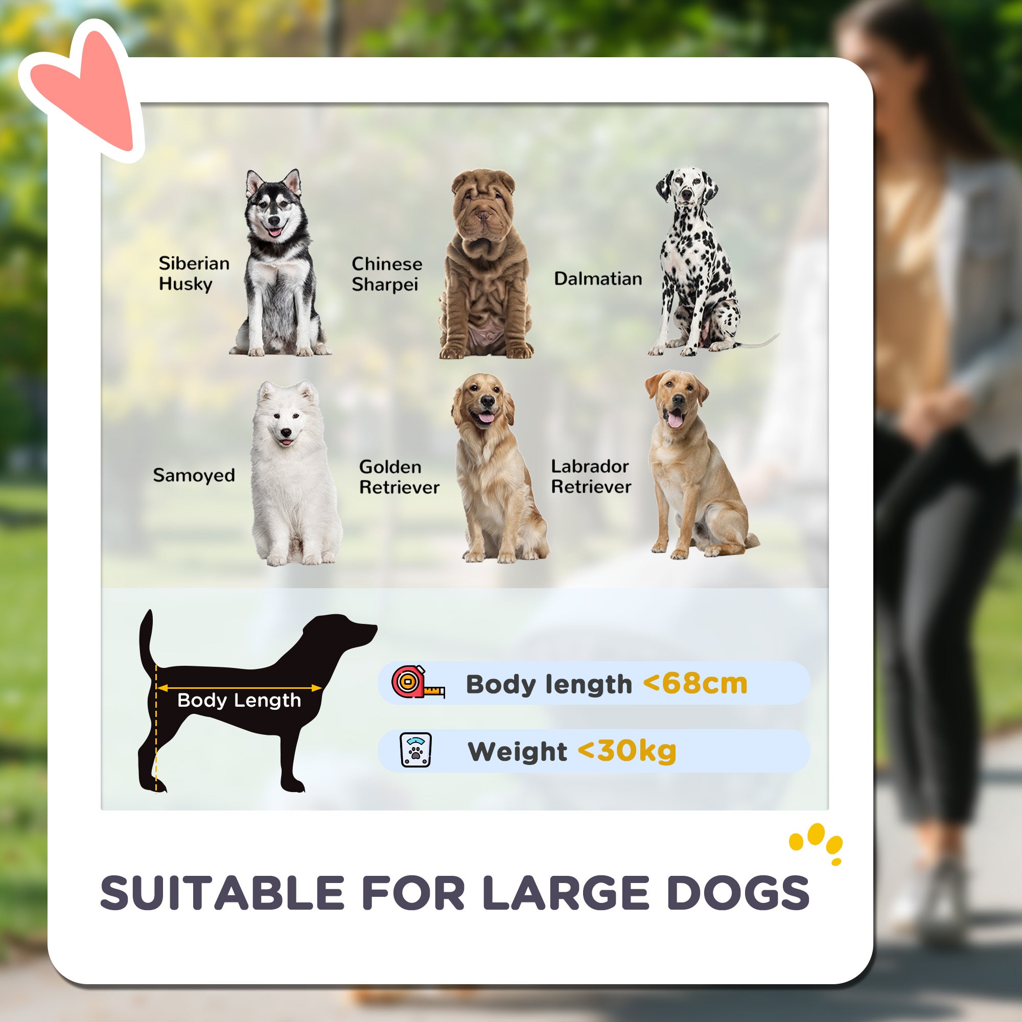 Kozy - Foldable Pet Stroller for Large Dogs with Four Big Wheels, Shock-Absorbing Frame, Safety Leashes, Brakes, Red/Black
